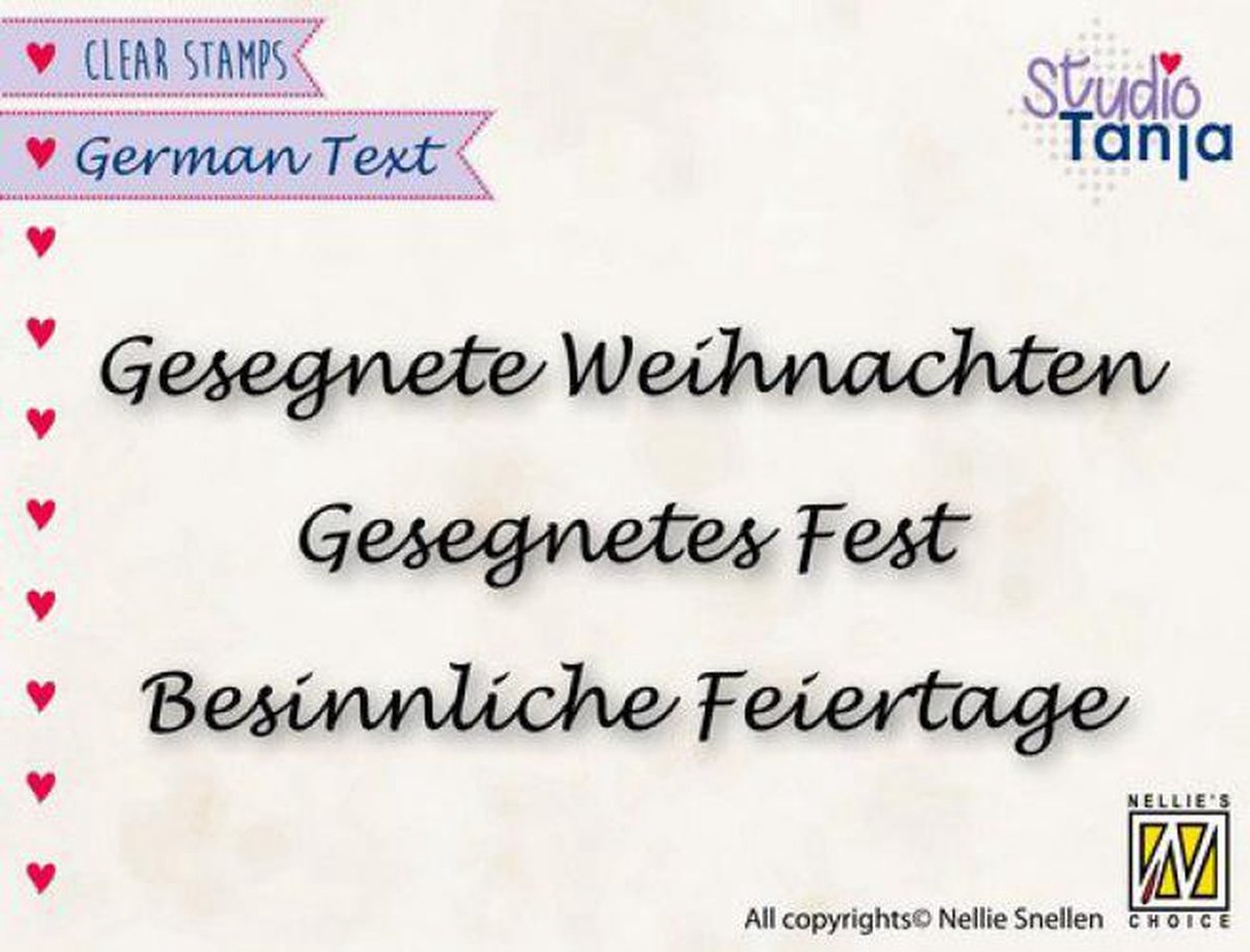 Nellies Choice Clearstempel - German texts - Frohe (DE) GTCS004 90x79mm